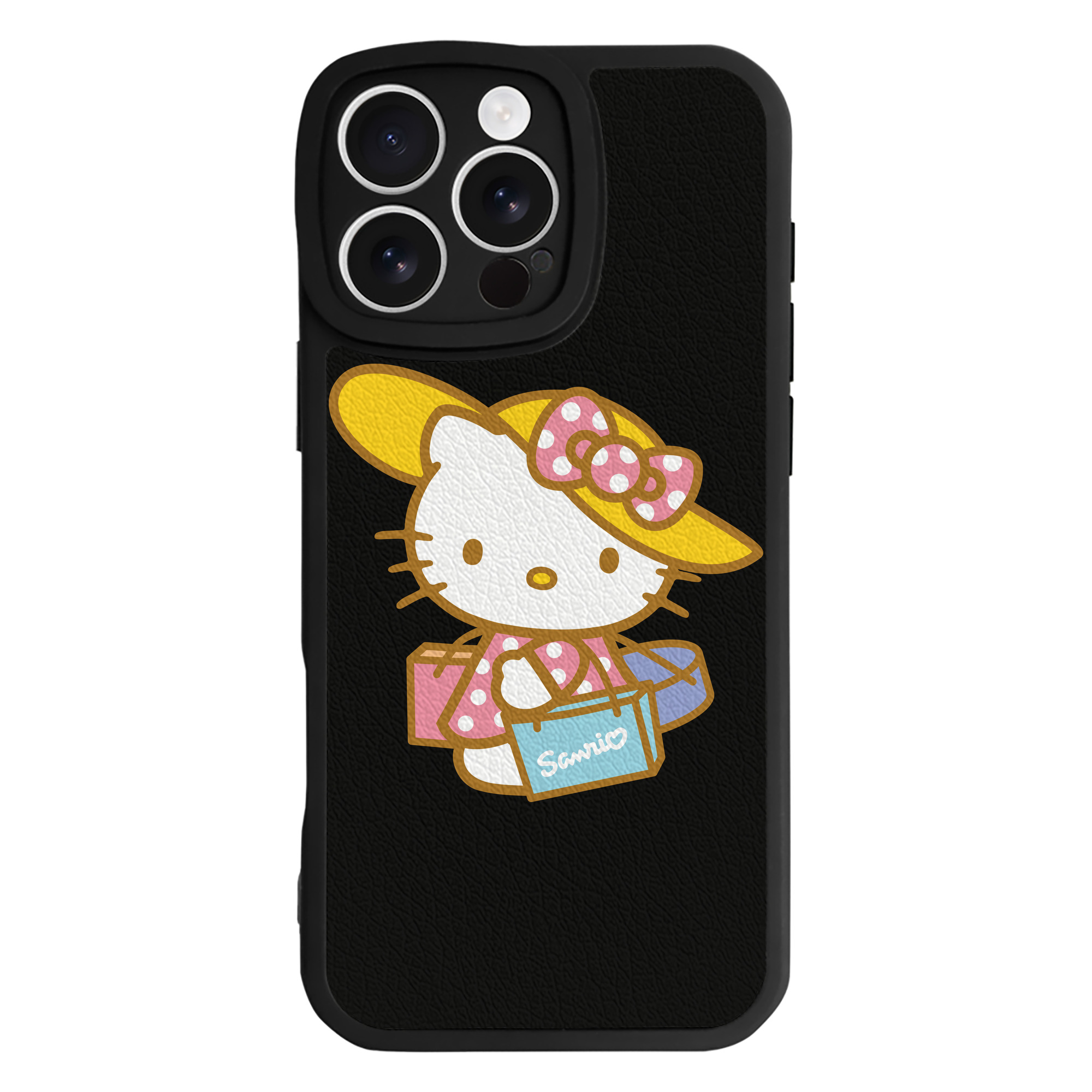 （画像用） Hello Kitty ハローキティ 【iPhone 16シリーズ対応】シリコンスマホケース（レザー調） 材質：シリコン